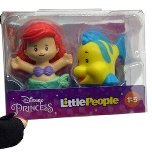Disney Princess Little People Ariel & Flounder Figures Ages 1-5 Mattel NEW